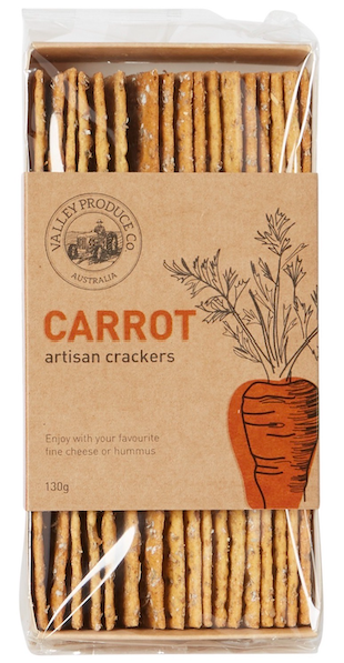 CARROT artisan crackers 130g
